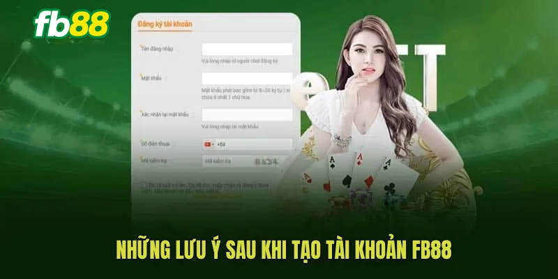 Những lưu ý sau khi tạo tài khoản fb88
